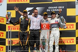 Hamilton conquista il settimo podio in sette Gp - Gp Canada - Podio