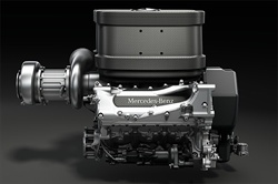 Prime immagini del motore Mercedes 2014 - Nuovo motore V6 Turbo Mercedes