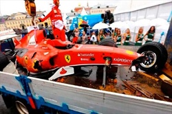 Kobayashi: come ti schianto una Ferrari! - Kobayashi - incidente a Mosca