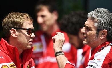 Furia Vettel! Le parole di Arrivabene. - Maurizio Arrivabene e Sebastian Vettel