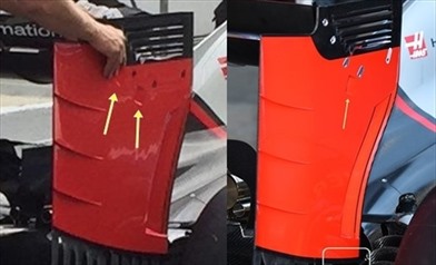 Haas perfeziona l'ala posteriore e modifica il monkey seat - Haas perfeziona l'ala posteriore e modifica il monkey seat
