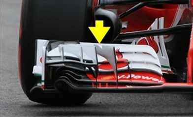Gp Canada: Ferrari re-introduce il piccolo taglio a 'V' - Gp Canada: Ferrari re-introduce il piccolo taglio a 'V'
