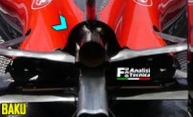Gp Baku: la Ferrari allarga il cofano motore - Gp Baku: la Ferrari allarga il cofano motore