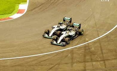 Gp Austria: Arriva la punizione per Rosberg - Collisione Rosberg Hamilton