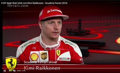 Video: Il Gp degli Stati Uniti con Kimi Raikkonen - https://www.youtube.com/watch?v=FQbCdOtb6oU
