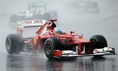 Prove sul bagnato pre-season 2017 - Ferrari su pista bagnata