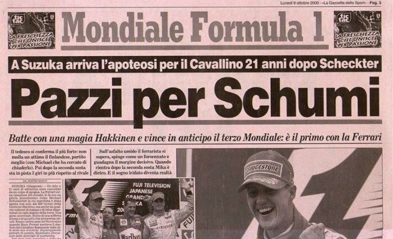 Accadde oggi: Schumacher riporta la Ferrari sul tetto del mondo