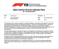 BREAKING: la FIA convoca quattro team, cambia il risultato del GP degli Stati Uniti? - BREAKING: quattro team convocati dalla FIA per rivedere il risultato del GP degli Stati Uniti
