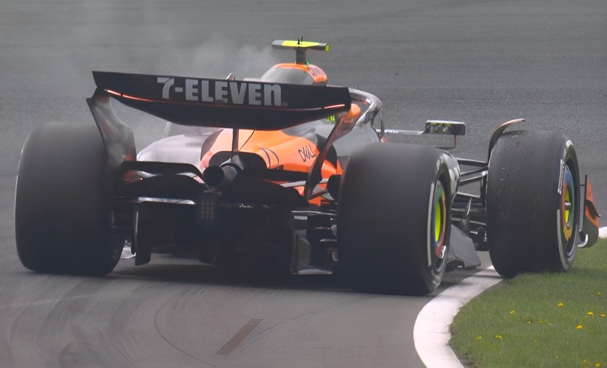 E’ salvo il motore della McLaren di Norris, i sensori lo hanno spento prima di danni importanti