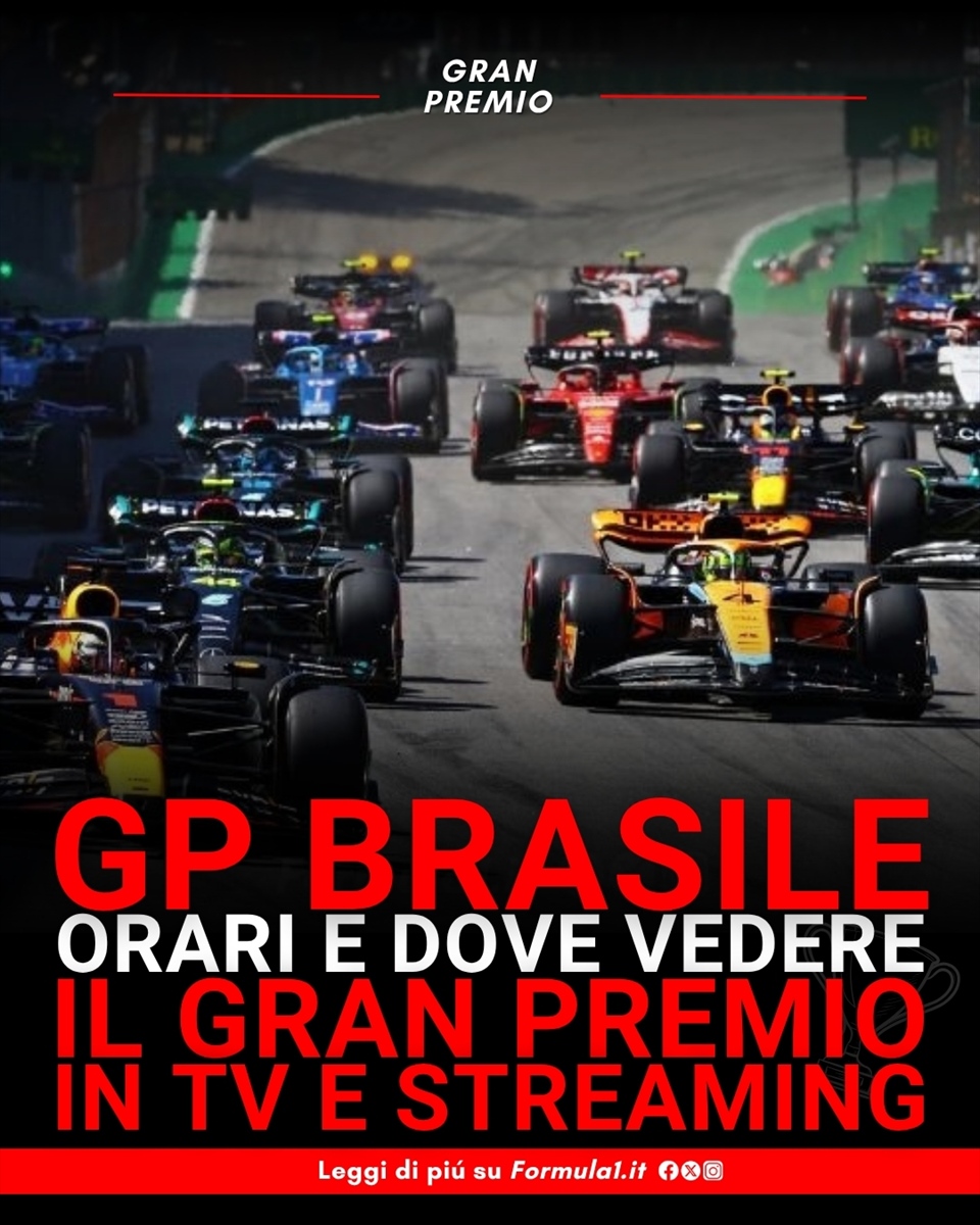 Orari e dove vedere il GP del Brasile 2025 in TV e streaming