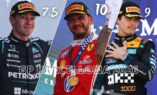 F1, Hamilton come Schumacher fa la storia in Spagna, Mercedes out: le pagelle del GP