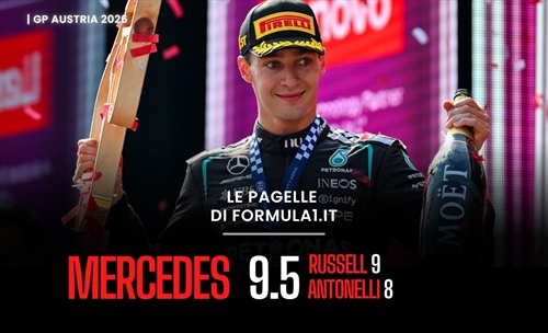 F1, Russell e Verstappen risorgono in Austria. Ferrari, che flop: le pagelle del GP - F1, Russell e Verstappen risorgono in Austria. Ferrari, che flop: le pagelle del GP