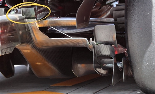 Ferrari, novità a sorpresa al retrotreno - Ferrari, dettagli del diffusore nei test 1 in Bahrain