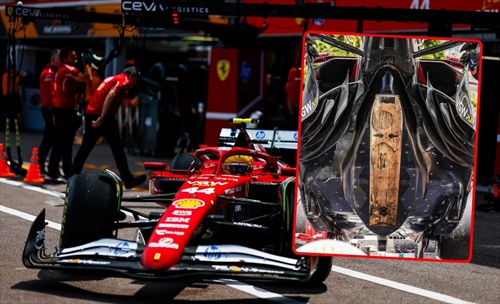 Ferrari SF-25: l'analisi del fondo grazie all'incidente di Hamilton