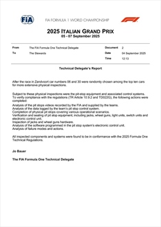 FIA, esito dei controlli estesi post Zandvoort: analizzate le vetture di Hadjar e Lawson - FIA, esito dei controlli estesi post Zandvoort: analizzate le vetture di Hadjar e Lawson