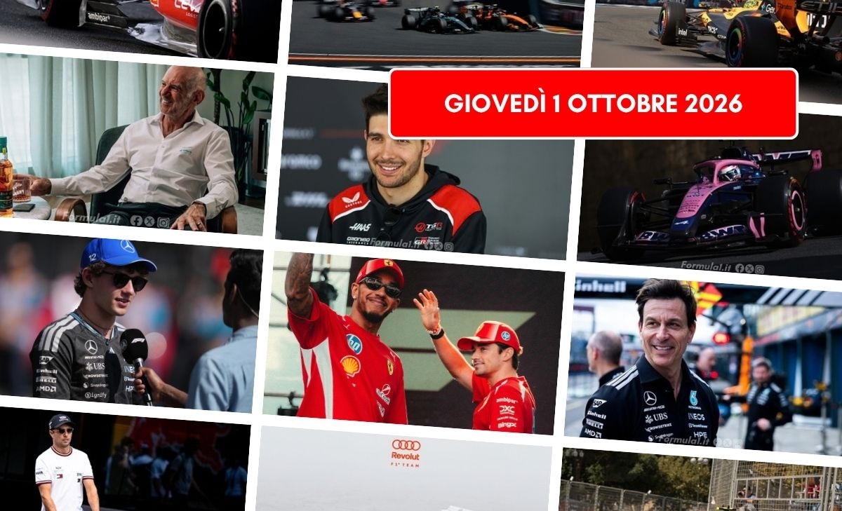 Formula 1, il punto di giovedì 1 ottobre 2026