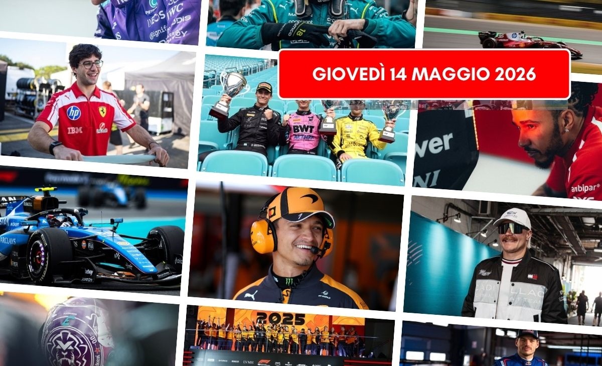 Formula 1, il punto di giovedì 14 maggio 2026