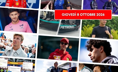 Formula 1, il punto di giovedì 8 ottobre 2026: 