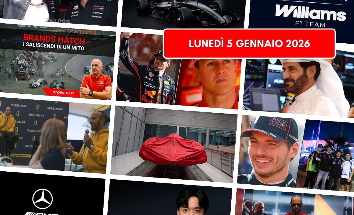Formula 1, il punto di lunedì 5 gennaio 2026: 