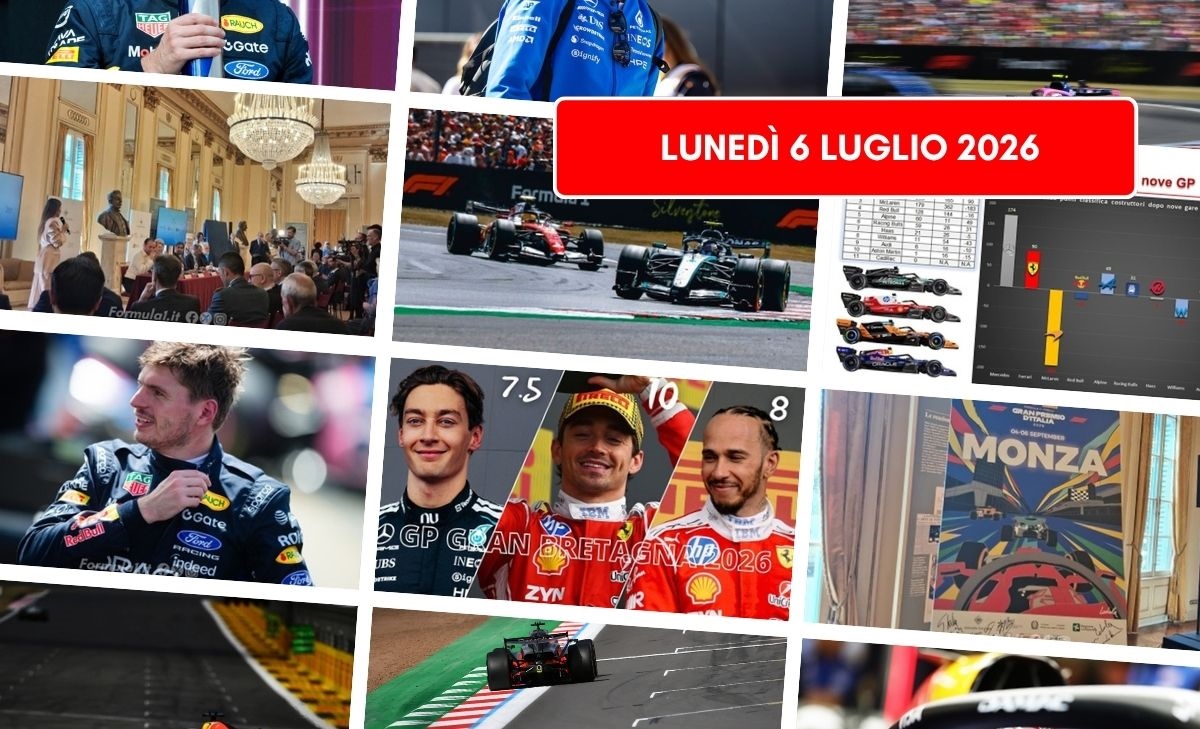 Formula 1, il punto di lunedì 6 luglio 2026