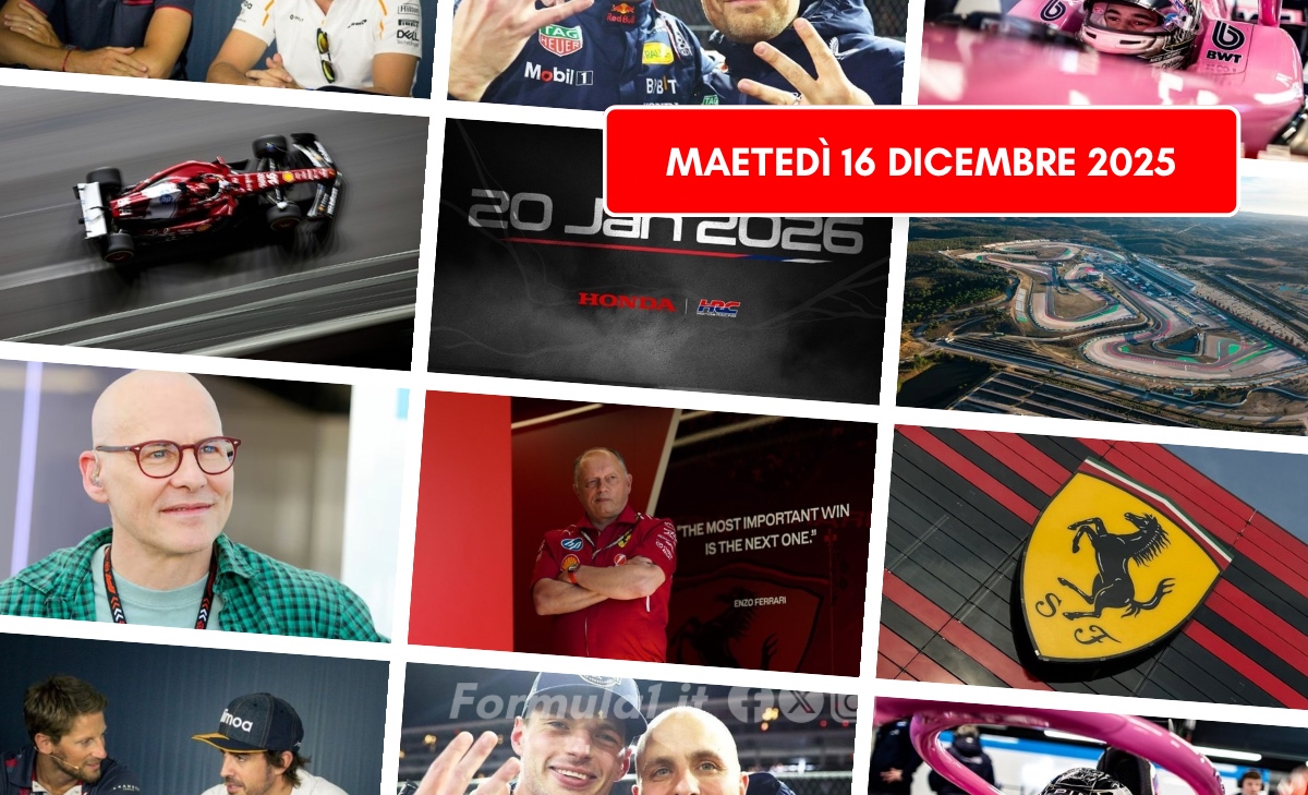 Formula 1, il punto di martedì 16 dicembre 2025: