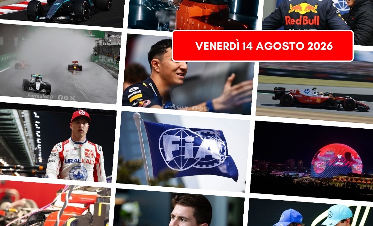 Formula 1, il punto di venerdì 14 agosto 2026