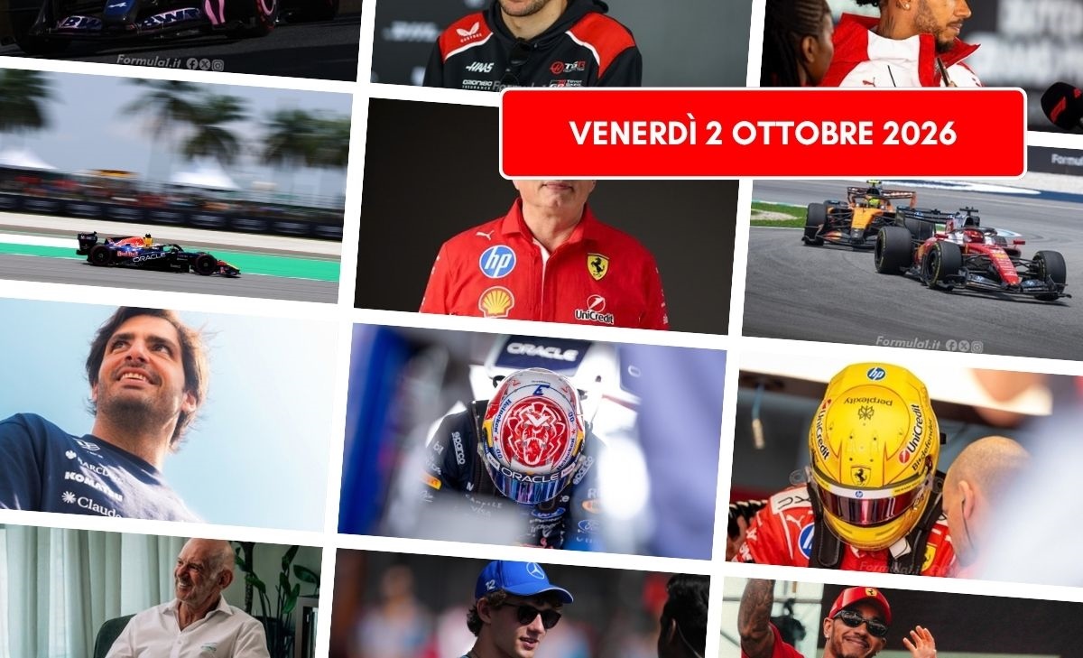 Formula 1, il punto di venerdì 2 ottobre 2026