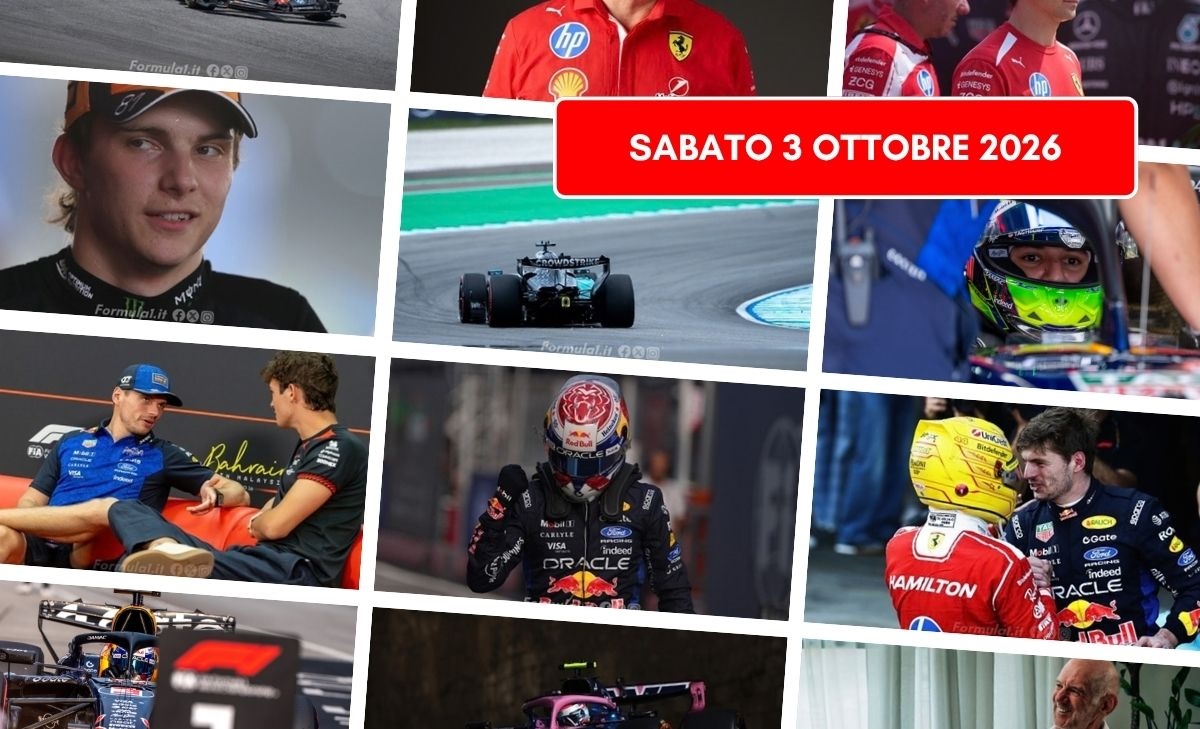 Formula 1, il punto di venerdì 3 ottobre 2026