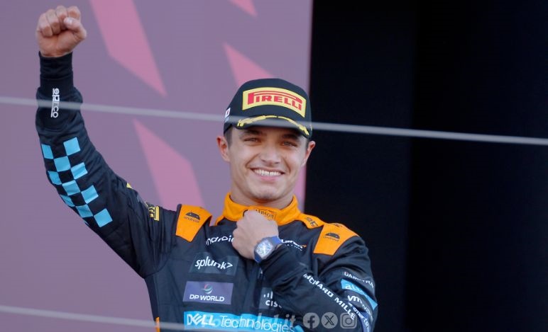 FOTO - Lando Norris presenta il suo casco per la stagione 2024