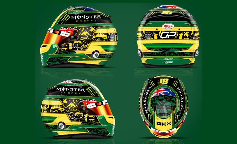 FOTO - McLaren, Piastri omaggia le sue origini: casco speciale per il GP d''Australia