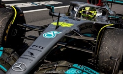 FOTO Mercedes, nuovo aggiornamento per la W13 nel GP di Francia
