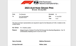 GP Austria - Leclerc sotto investigazione per impeding nella shootout - GP Austria - Leclerc sotto investigazione per impeding