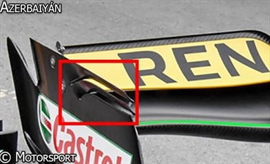 Gp Azerbaijan: RENAULT R.S.17 con nuovi turning vanes, bargeboards e ala posteriore a cucchiaio - Gp Azerbaijan: RENAULT R.S.17 con nuovi turning vanes, bargeboards e ala posteriore a cucchiaio