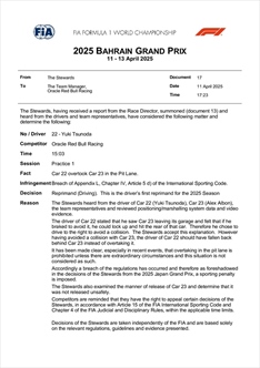 GP Bahrain, la FIA non fa sconti nelle prove libere: tutte le decisioni - GP Bahrain, la FIA non fa sconti nelle prove libere: tutte le decisioni