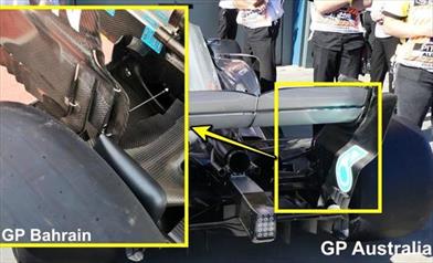 GP BAHRAIN - MERCEDES W09: modificati gli endplate dell'ala posteriore - GP BAHRAIN - MERCEDES W09: modificati gli endplate dell'ala posteriore