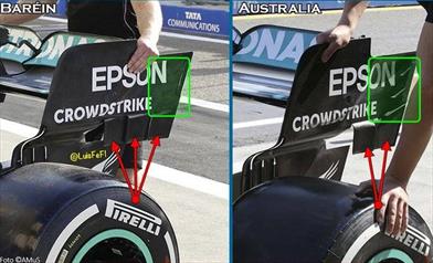 GP BAHRAIN - MERCEDES W10: modificata l'ala posteriore - GP BAHRAIN - MERCEDES W10: modificata l'ala posteriore
