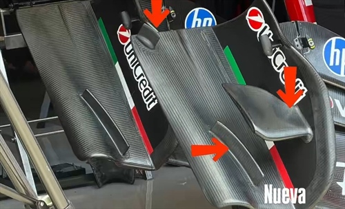 GP Barcellona 2026 - Analisi tecnica e immagini dalla pitlane: le novità Ferrari - GP Barcellona 2026 - Analisi tecnica e prime immagini dalla pitlane: confronto ali anteriori