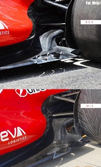 GP Barcellona 2026 - Analisi tecnica e immagini dalla pitlane: le novità Ferrari - GP Barcellona 2026 - Analisi tecnica e prime immagini dalla pitlane: confronto ali anteriori