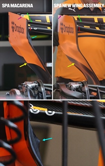 GP Belgio - Analisi tecnica e immagini dalla pitlane: niente ala macarena sulla Red Bull - GP Belgio - Analisi tecnica e immagini dalla pitlane: nuova ala McLaren