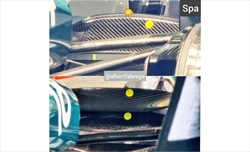 GP Belgio - Immagini dal circuito - Ala posteriore, pance, bocche d'ingresso e fondo, è una Mercedes «C» - GP Belgio - Immagini dal circuito - Ala posteriore, pance, bocche d'ingresso e fondo, è una Mercedes «C»