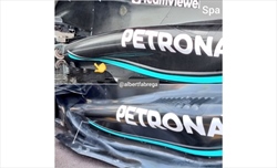 GP Belgio - Immagini dal circuito - Ala posteriore, pance, bocche d'ingresso e fondo, è una Mercedes «C» - GP Belgio - Immagini dal circuito - Nuovi sidepod e inlet per la Mercedes