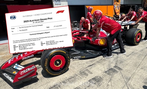 GP Canada - Tabella ufficiale componenti Power Unit usate: xxx