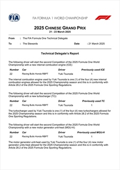 GP Cina - Tabella ufficiale componenti Power Unit usate per pilota: primi problemi di affidabilità - GP Cina - Tabella ufficiale componenti Power Unit usate per pilota: 