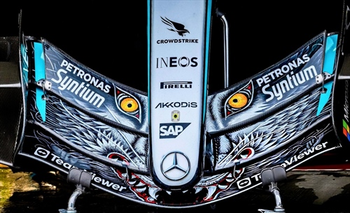 GP Giappone 2026 - Analisi tecnica e prime immagini dalla pitlane: sulla Ferrari non c'è la Macarena - GP Giappone 2026 - Analisi tecnica e prime immagini dalla pitlane: ala anteriore Mercedes