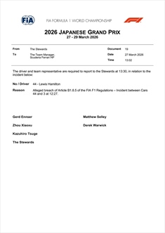 GP Giappone - Hamilton e Verstappen sotto investigazione a Suzuka: il motivo - GP Giappone - Hamilton e Verstappen sotto investigazione a Suzuka: il motivo