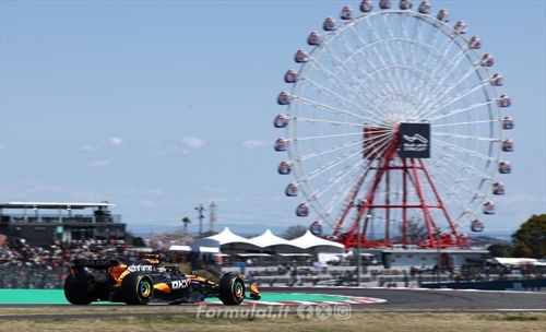 GP Giappone - PL1: Norris ancora davanti, Leclerc terzo e il buon debutto di Tsunoda
