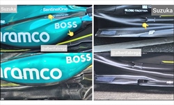 GP Giappone - Immagini dal circuito. Nuovo inlet sulla Red Bull in stile Ferrari. Novità anche per Aston Martin - GP Giappone - Prime immagini dal circuito, confronto ali posteriori. Novità Aston Martin e Red Bull
