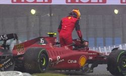 GP Giappone, Sainz: «Nelle mani di Dio dopo l'incidente»