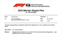GP Gran Bretagna, comincia con una convocazione dai commissari il weekend di Hamilton: il motivo - GP Gran Bretagna, comincia con una convocazione dai commissari il weekend di Hamilton: il motivo