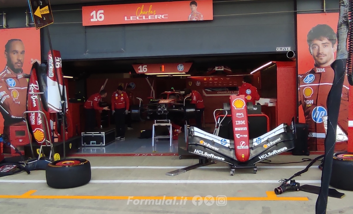 GP Gran Bretagna - Prime immagini dal circuito: Ferrari da medio-basso carico, McLaren da bassissimo carico